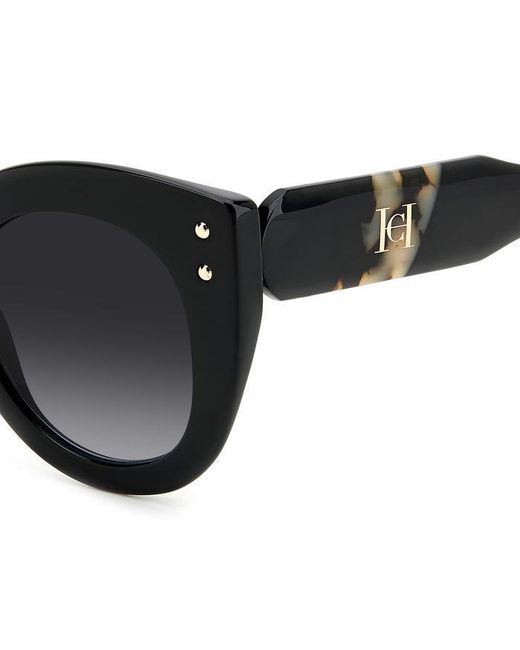 Carolina Herrera Black Her 0127/S Wr7/9O Sunglasses Acetate Cat Eye Shaded