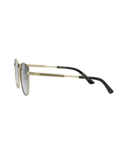 Gucci Black Gg0589Sk 001 Sunglasses Metal Cat Eye Normal Shaded