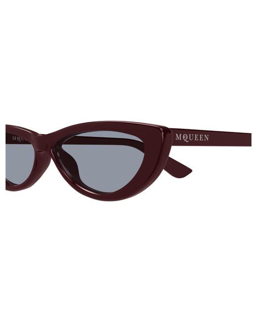 McQueen Black Am0535S 004 Sunglasses Acetate Light Round