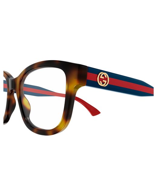 Gucci Black Gg1863O 002 Optical Frames Acetate Transparent Squared