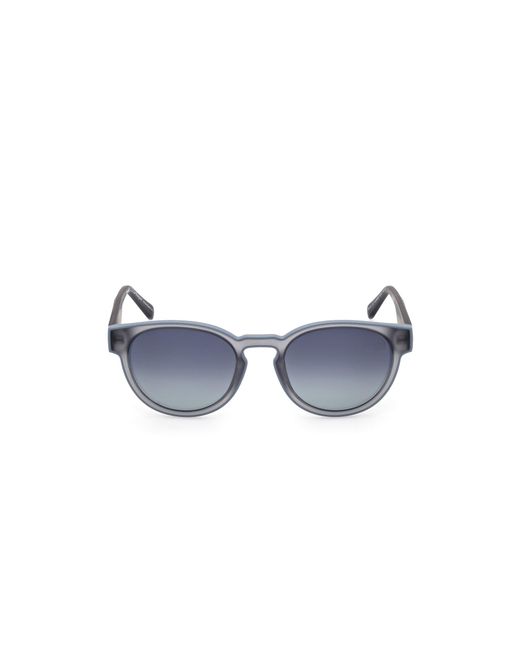 Timberland Black Tb00026 20D Sunglasses Injected Smoke Round Polarized for men