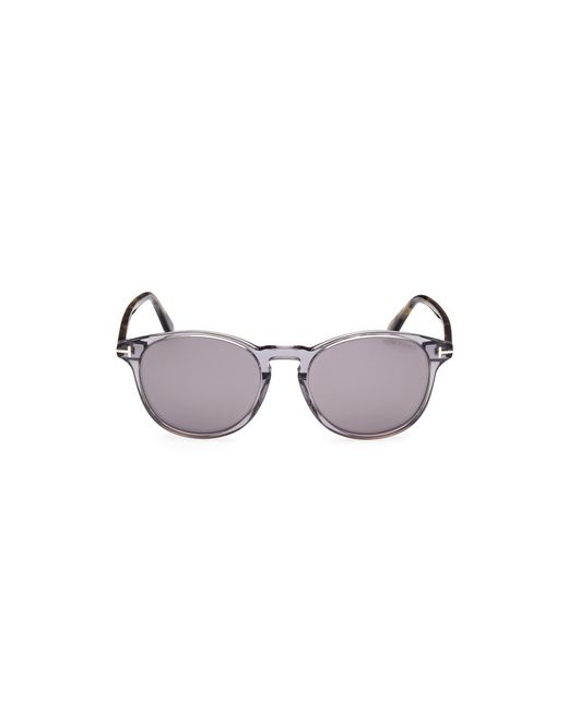 Tom Ford Black Ft1097 Lewis 20C Sunglasses Acetate Round Normal Mirror for men