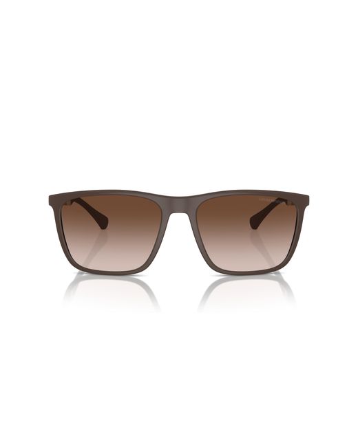Emporio Armani Black Ea4150 534213 Sunglasses Injected Squared Normal Shaded for men