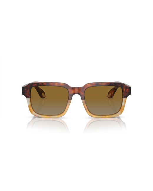 Giorgio Armani Black Ar8194U 6034B2 Sunglasses Acetate Squared Normal Shaded for men