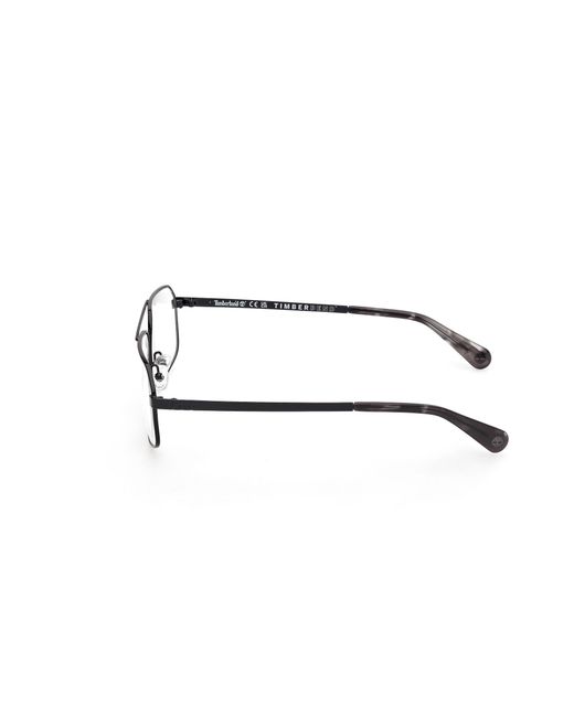 Timberland Black Tb50058 001 Optical Frames Metal Squared Normal for men