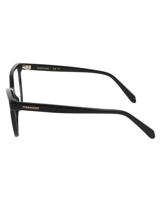 Ferragamo Black Sf3062 001 Optical Frames Acetate Squared Normal
