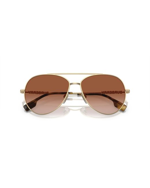 Burberry Black Be3147 110913 Sunglasses Metal Pilot Normal Shaded