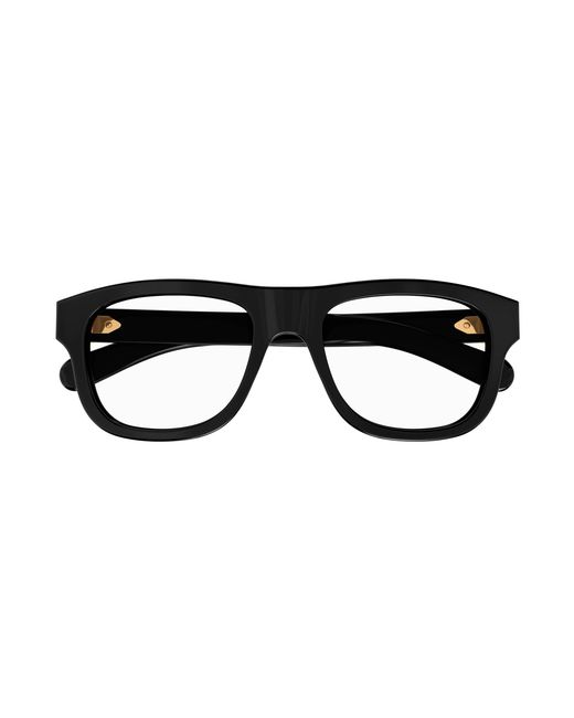 Gucci Black Gg1509O 001 Optical Frames Acetate Transparent Round for men