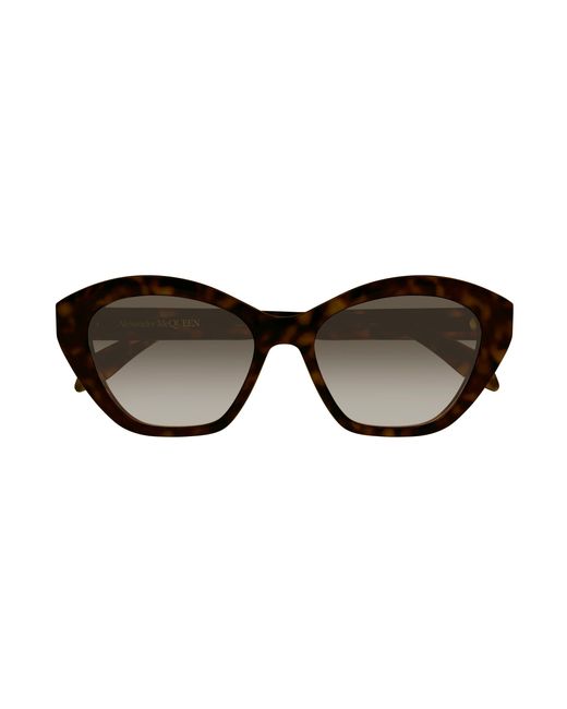 McQueen Black Am0355S 002 Sunglasses Acetate Cat Eye Shaded