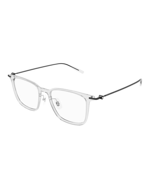 Montblanc Black Mb0354O 003 Optical Frames Injected Transparent Squared for men