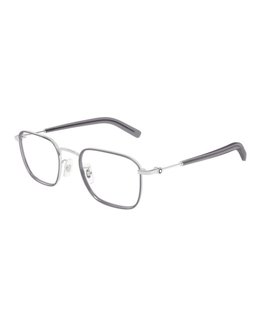 Montblanc Black Mb0424O 004 Optical Frames Metal Transparent Squared for men