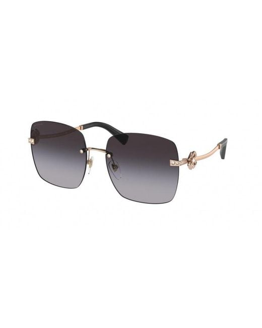 BVLGARI Black Bv6173B 20148G Sunglasses Metal Squared Normal Shaded
