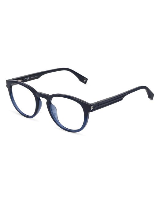 Police Black Vplu54 Etchline 2 07V9 Optical Frames Injected Pantos for men