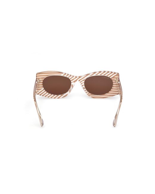 MAX&Co. Black Mo0131 47E Sunglasses Injected Geometric Normal