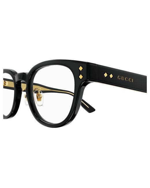 Gucci Black Gg1470Oj 001 Optical Frames Acetate Transparent Pantos for men
