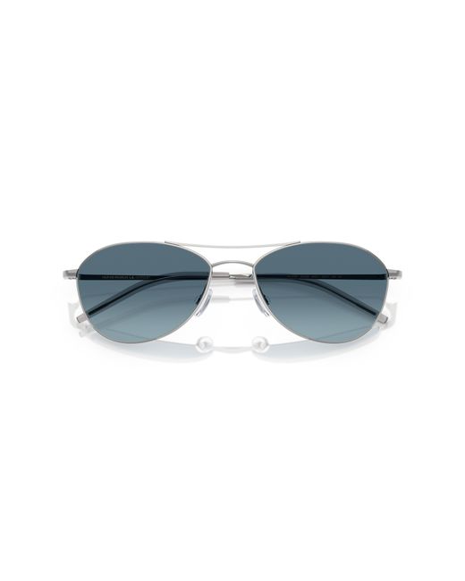Oliver Peoples Black Ov1358S Aero Ii 5036Q8 Sunglasses Steel Pilot Normal