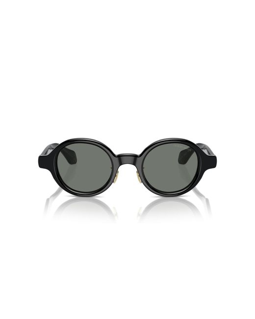 Giorgio Armani Black Ar8205 6060/1 Sunglasses Acetate Round Normal for men