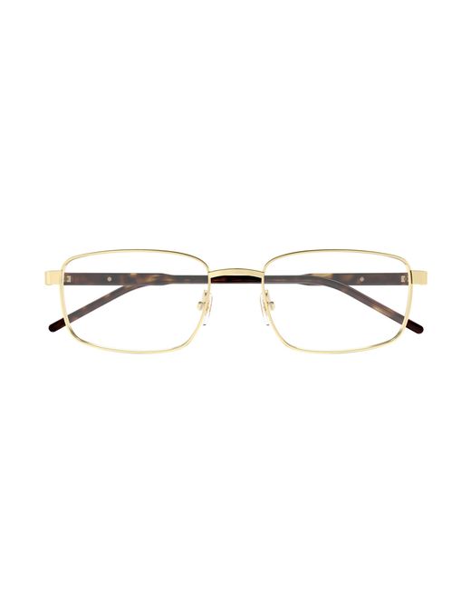 Gucci Black Gg1801O 003 Optical Frames Metal Transparent Squared for men
