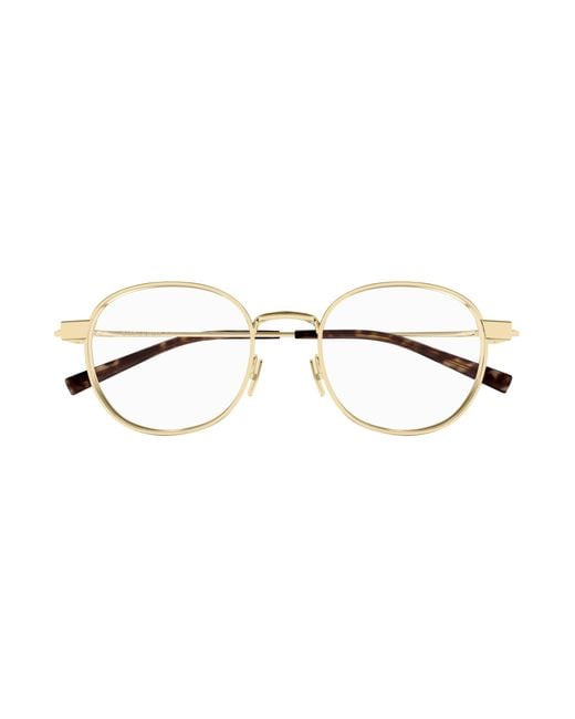 Saint Laurent Black Sl 785 002 Optical Frames Metal Transparent Round