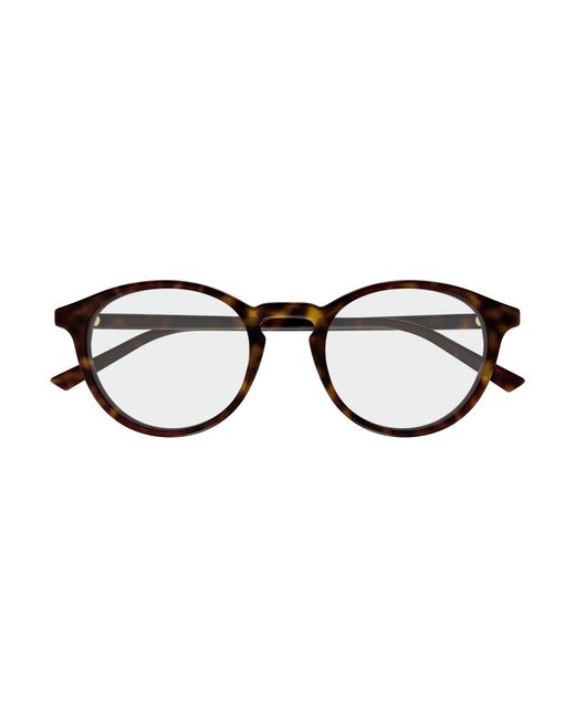 Gucci Black Gg1998O 002 Optical Frames Acetate Transparent Round for men