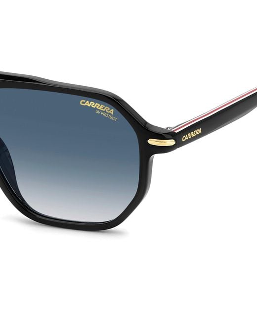 Carrera Black 341/S 2M2/08 Sunglasses Acetate Squared Normal Shaded for men