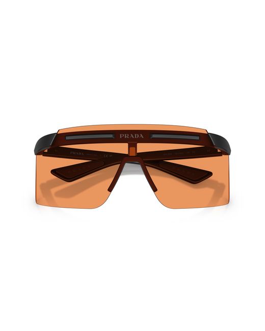 Prada Linea Rossa Black Ps B06S 1Bo90U Sunglasses Injected Squared Normal for men