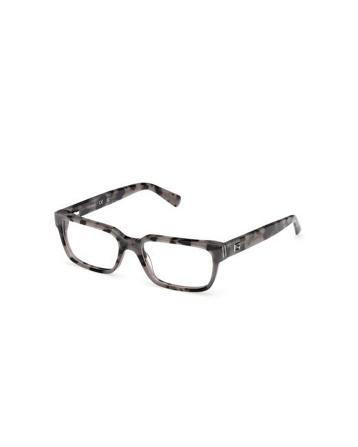 Guess Black Gu50329 020 Optical Frames Acetate Squared Normal for men