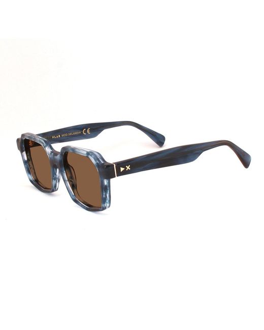 Xlab Black Selandia Sunglasses Acetate Squared Polarized