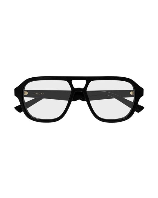 Gucci Black Gg2183O 001 Optical Frames Acetate Transparent Round for men