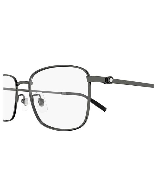 Montblanc Black Mb0373Oa 003 Optical Frames Titanium Transparent Squared for men