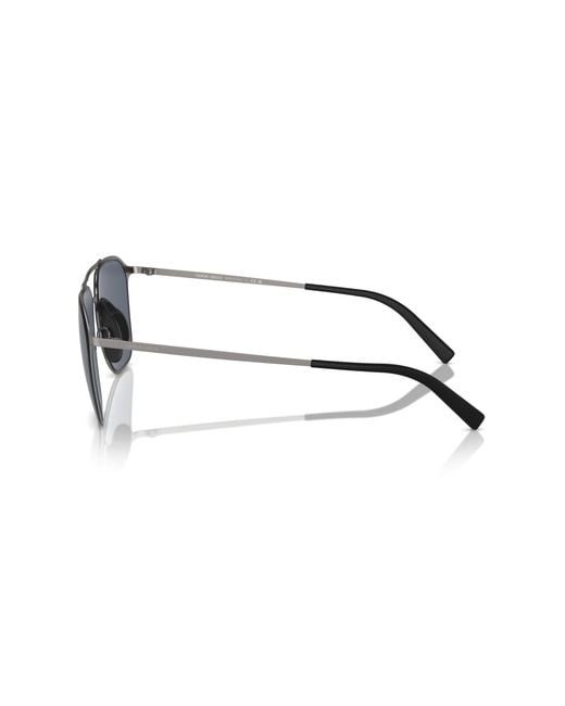 Giorgio Armani Black Ar6110 300387 Sunglasses Steel Squared Normal for men