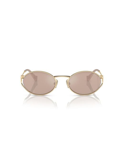 Miu Miu Black Mu 52Ys Zvn20F Sunglasses Metal Round Normal Mirror