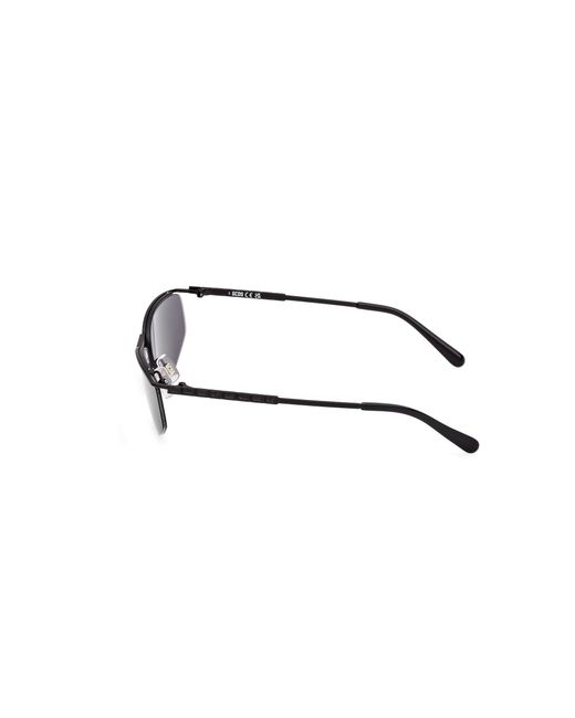 Gcds Black Gd0071 02A Sunglasses Metal Smoke Geometric Normal