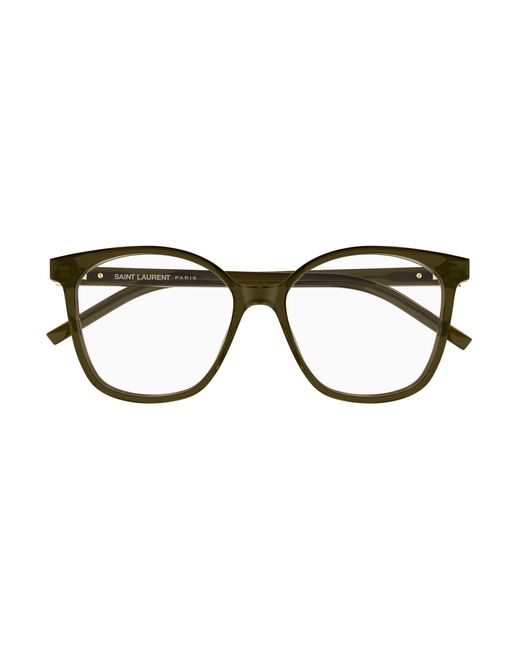 Saint Laurent Black Sl M162 006 Optical Frames Acetate Transparent Round