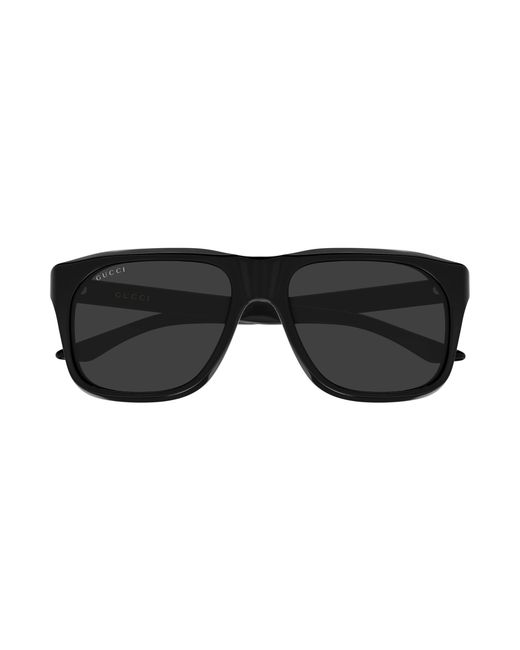 Gucci Black Gg2077S 001 Sunglasses Acetate Squared for men