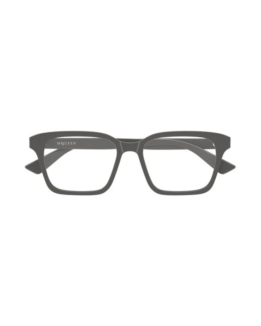 McQueen Black Am0566O 003 Optical Frames Acetate Transparent Squared