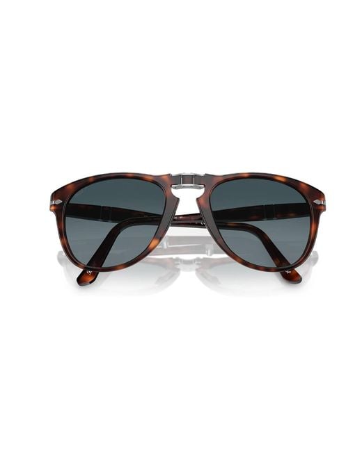 Persol Black Po0714 Folding 24/S3 Sunglasses Acetate Pilot Polarized Shaded for men