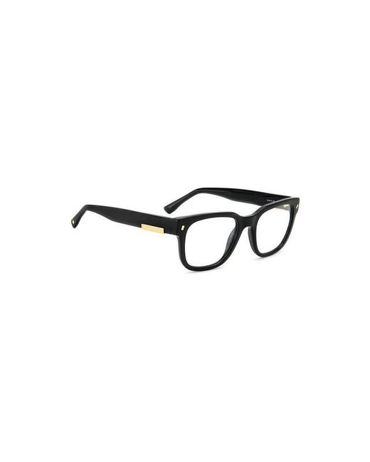 DSquared² Black D2 0074 807 Optical Frames Plastic Squared for men