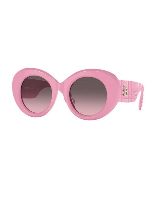 Burberry Pink Be4370U Margot 40295M Sunglasses Plastic Round Shaded