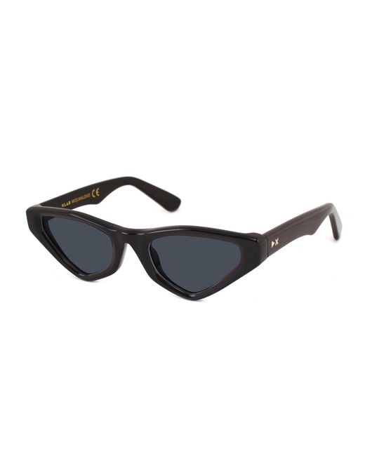 Xlab Black Maldive Sunglasses Acetate Smoke Cat Eye Polarized