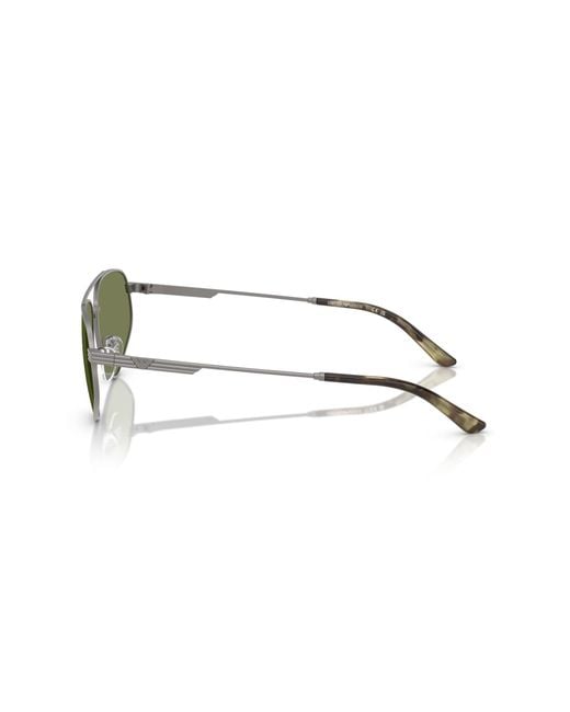 Emporio Armani Green Ea2156 30032A Sunglasses Metal Pilot Normal for men