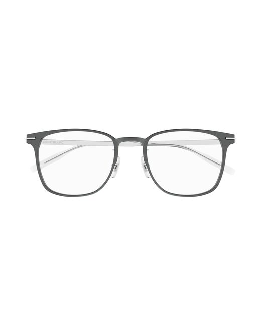 Montblanc Black Mb0397On 005 Optical Frames Metal Transparent Squared for men