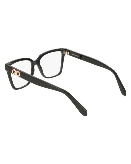 Ferragamo Black Sf3060 001 Optical Frames Acetate Squared Normal