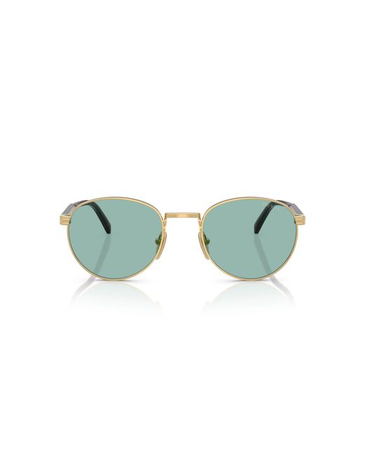 Prada Black Pr B51S 5Ak40K Sunglasses Metal Round Normal for men