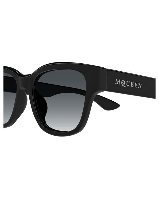 McQueen Black Am0528Sa 001 Sunglasses Acetate Squared