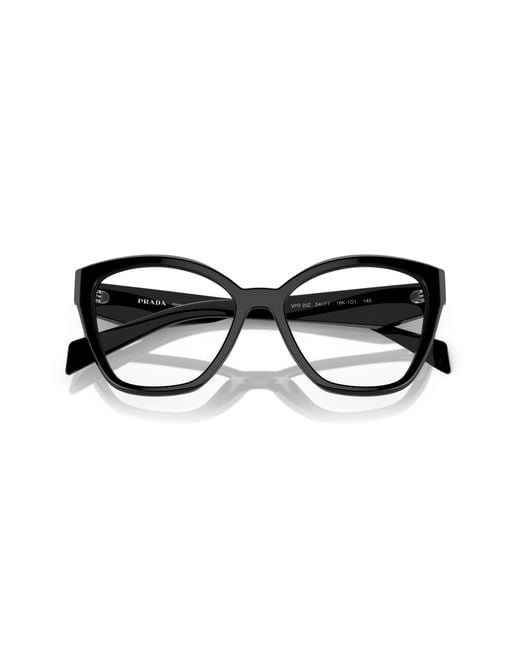 Prada Black Pr 20Zv 16K1O1 Optical Frames Acetate Transparent Geometric Normal