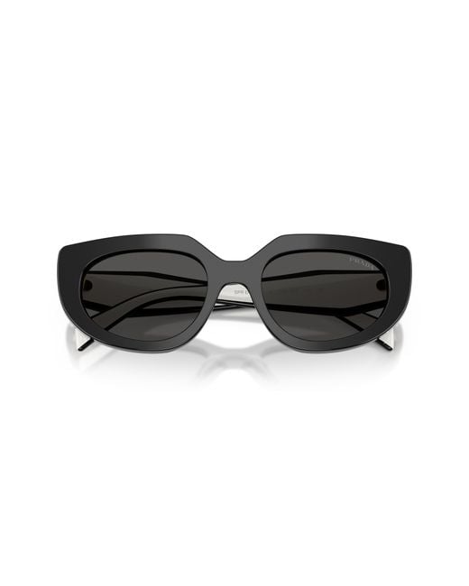 Prada Black Pr D02S 20G08Z Sunglasses Acetate Round Normal