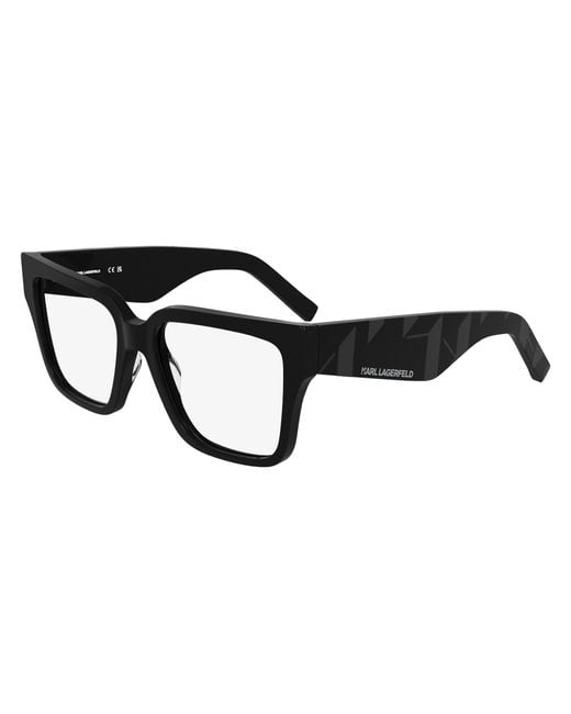 Karl Lagerfeld Black Kl6201 001 Optical Frames Acetate Squared Normal