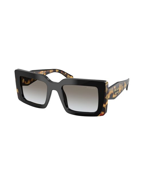 Prada Black Pr D01S 0Cd80L Sunglasses Acetate Squared Normal Nuanced