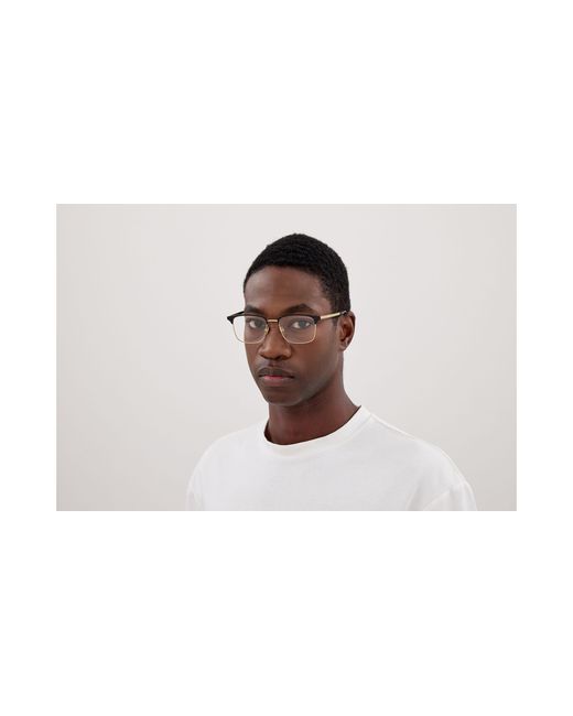 Gucci Black Gg2136O 001 Optical Frames Metal Transparent Squared for men